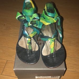 Ugg Australia green wrap sandal